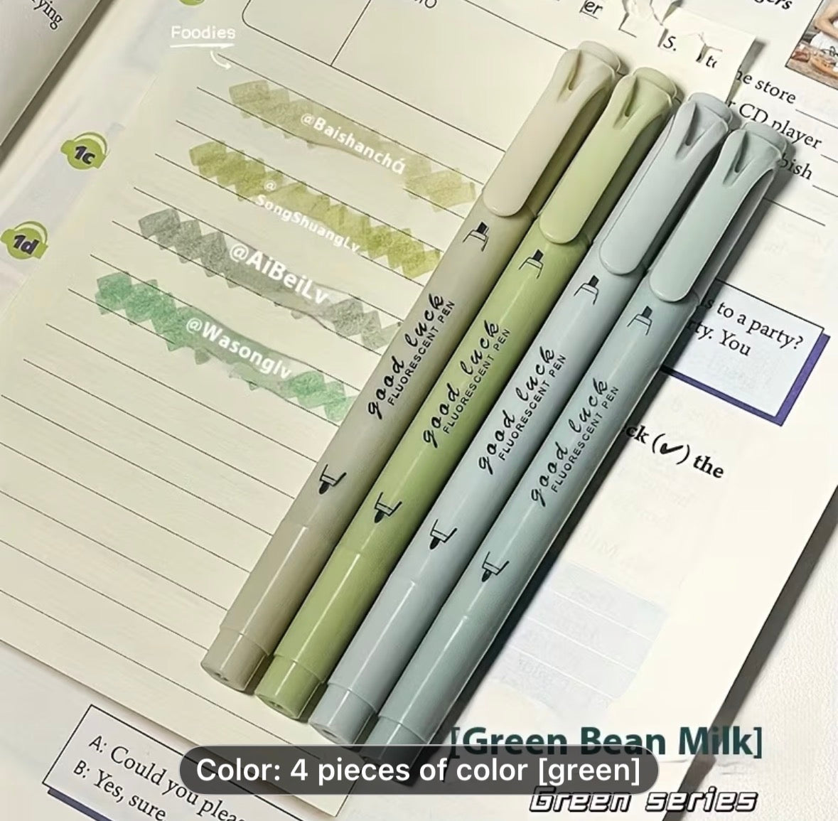 Highlighters (green series)