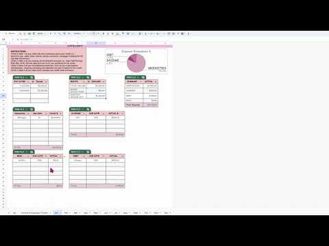 Monthly Budgeting View Template (DIGITAL GOOGLE SHEET FILE)